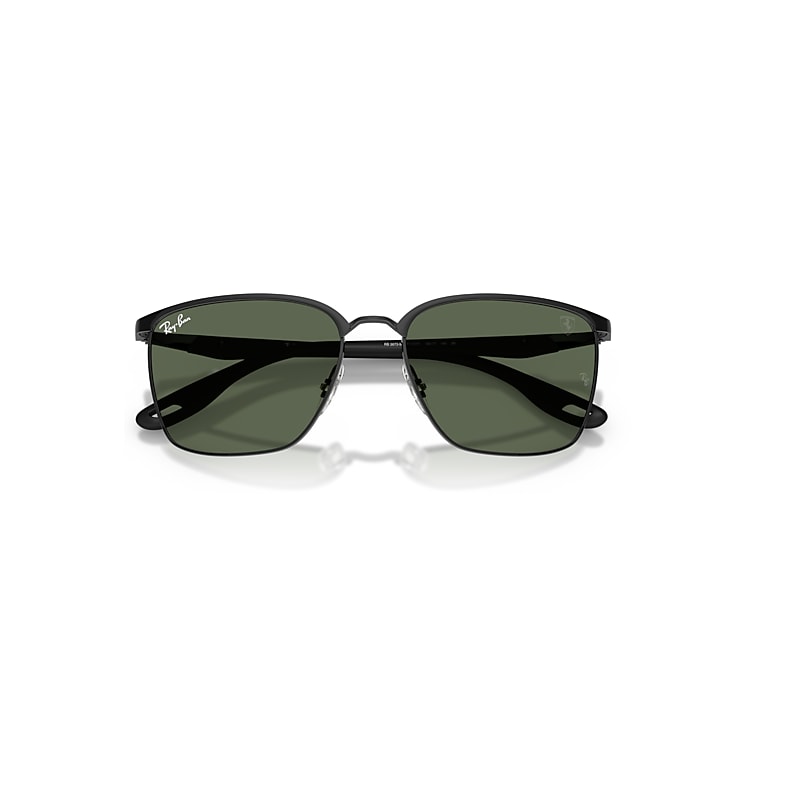 Ray-Ban Rb3673m Scuderia Ferrari Collection Sunglasses Black Frame Green Lenses 56-17