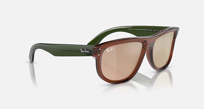 BOYFRIEND REVERSE Sunglasses in Transparent Light Brown and Light