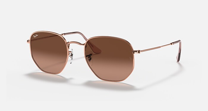 HEXAGONAL FLAT LENSES Sunglasses in Copper and Brown  display picture 2