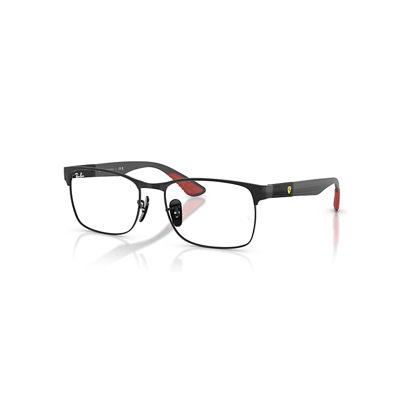 Ray-Ban Eyeglasses   Optics Scuderia Ferrari Collection - Matte Black Frame Clear Lenses Polarized 53-17, RB8425M