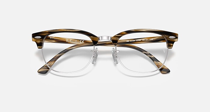 CLUBMASTER OPTICS Polarized Eyeglasses with Brown and Demo Lens