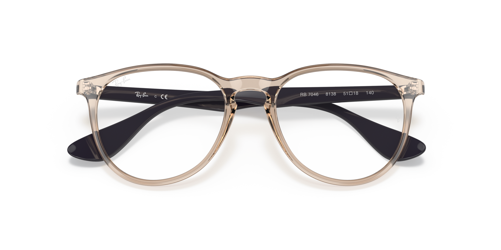 Ray-Ban Erika Optics Eyeglasses Blue Frame Clear Lenses 51-18 116$