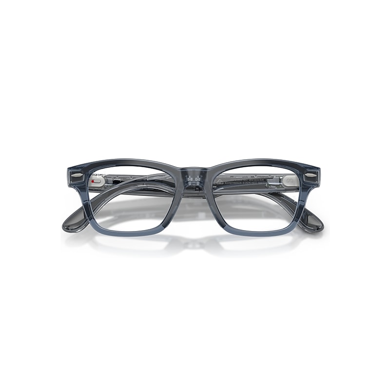 Ray-Ban Meta Audio Clubmaster Optics Polarized Eyeglasses, RW7004V - Transparent Blue
