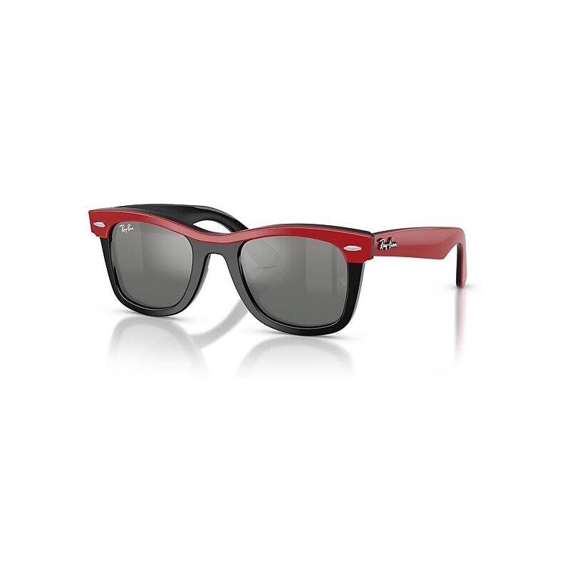 Ray-Ban Sunglasses Kids Mini Street Neat - Red & Black Frame Grey Lenses 45-20, RB9140S