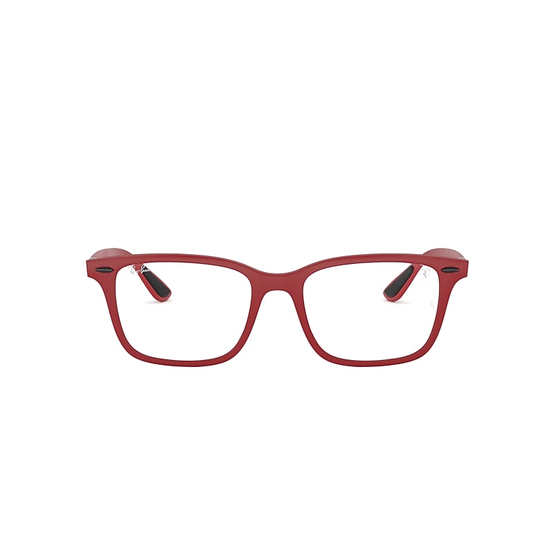 Ray-Ban Rb7144m Scuderia Ferrari Collection Optical Red Frame Clear Lenses 53-18