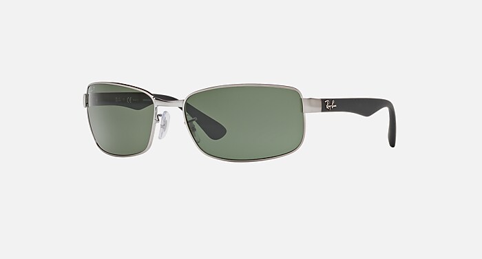 RB3478 Sunglasses in Gunmetal and G-15 Green Polarized - RB3478