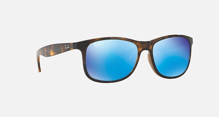 ANDY Polarized Sunglasses in Havana and Blue Polarized (57-17