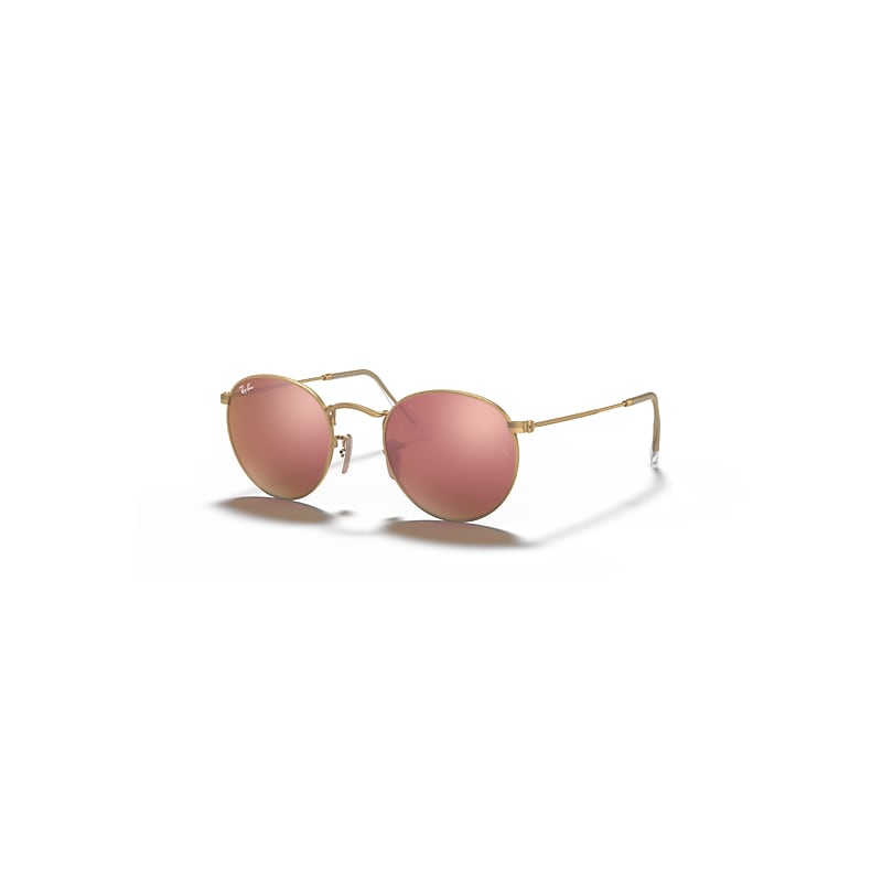 Ray - Ban Men's Brown Man Rb3447 Round Metal 112/Z2 Sunglasses Metal Gold Round Normal - Image 4