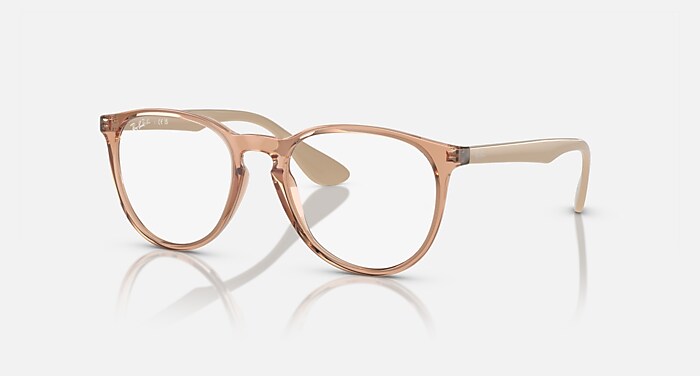 ERIKA OPTICS Eyeglasses with Transparent Brown and Clear (51-18