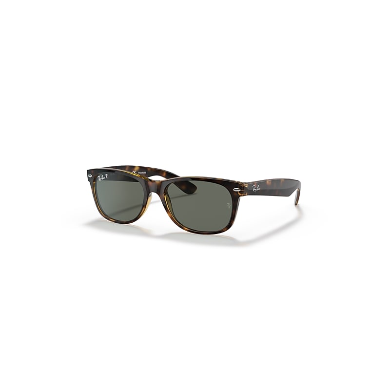 Ray-Ban Sunglasses  New Wayfarer Classic - Tortoise Frame Green Lenses Polarized 52-18, RB2132