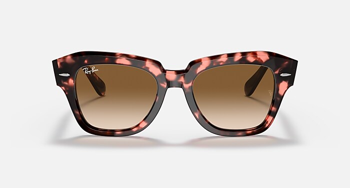 STATE STREET FLECK Sunglasses in Pink Havana and Light Brown