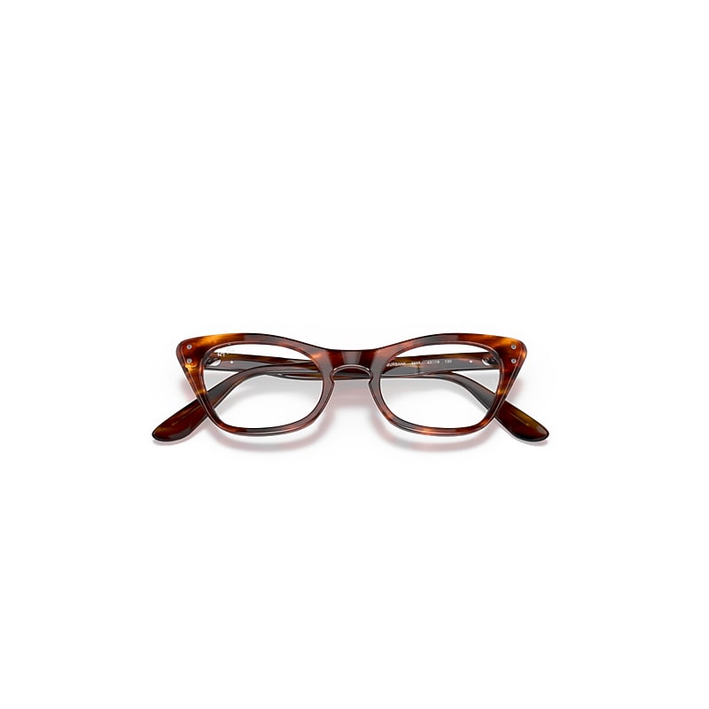 Ray-Ban Miss Burbank Optics Kids Optical Striped Havana Frame Clear Lenses Polarized 41-18