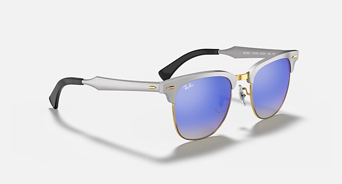 CLUBMASTER ALUMINUM FLASH LENSES GRADIENT Sunglasses in Silver and