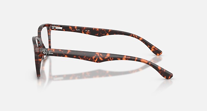 RB5228 OPTICS Eyeglasses with Havana Red Turtle and Clear (53-17