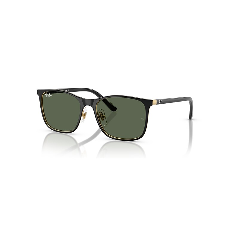 Ray-Ban Sunglasses Kids  Kids - Black Frame Green Lenses 48-16, RB9551S