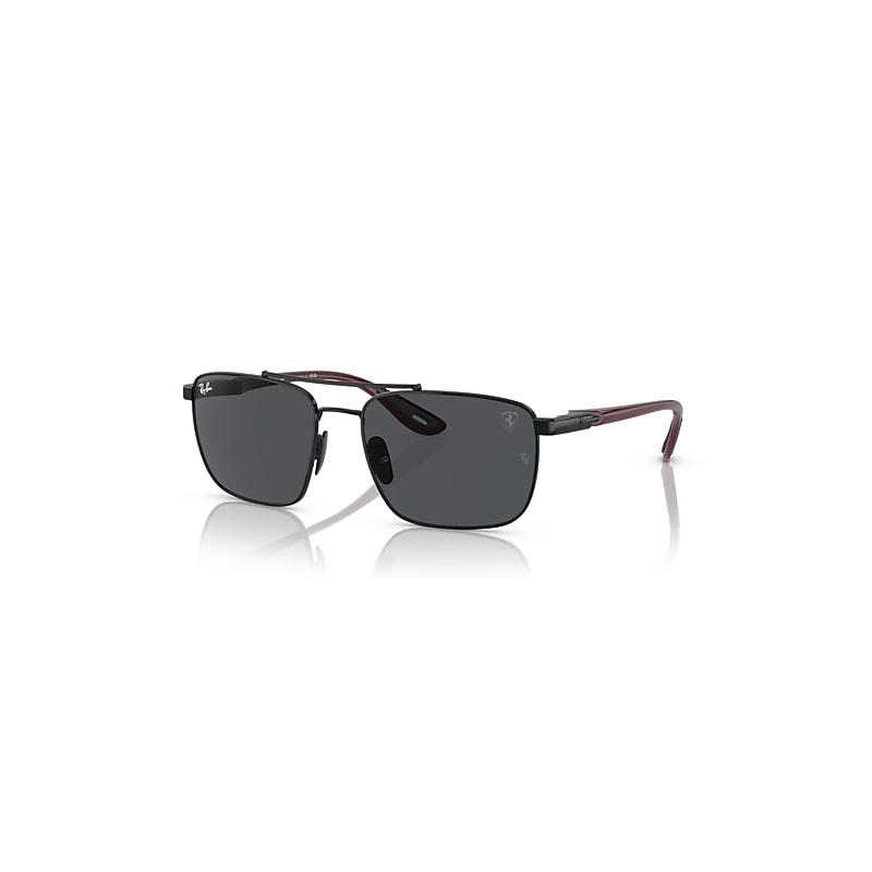 Ray-Ban Man Sunglass RB3715M Scuderia Ferrari Collection - Frame color: Black, Lens color: Dark Grey - Image 4