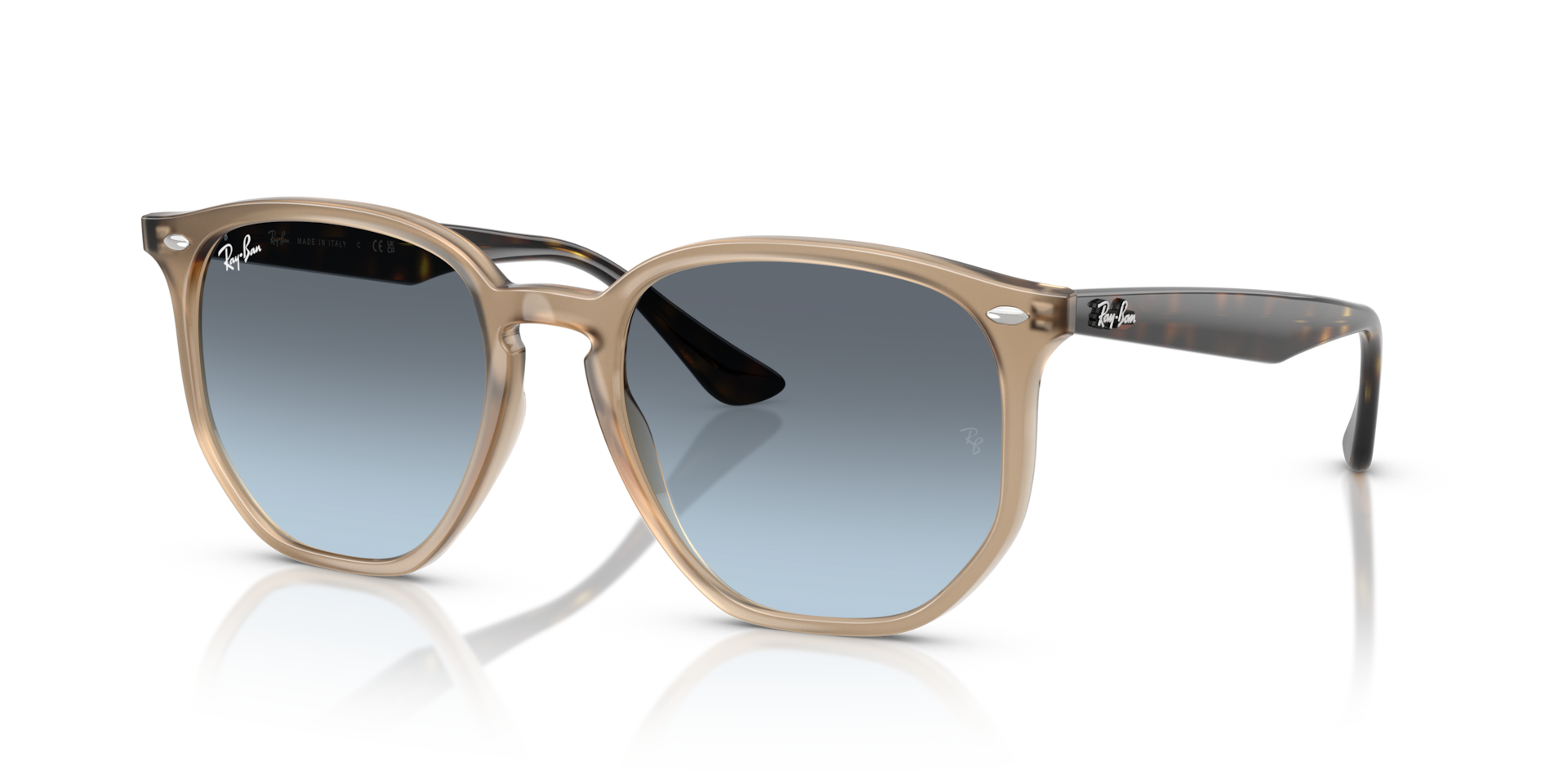 Ray-Ban Rb4306 Lunettes De Soleil - Monture Havana Verres Bleu 54-19 113$