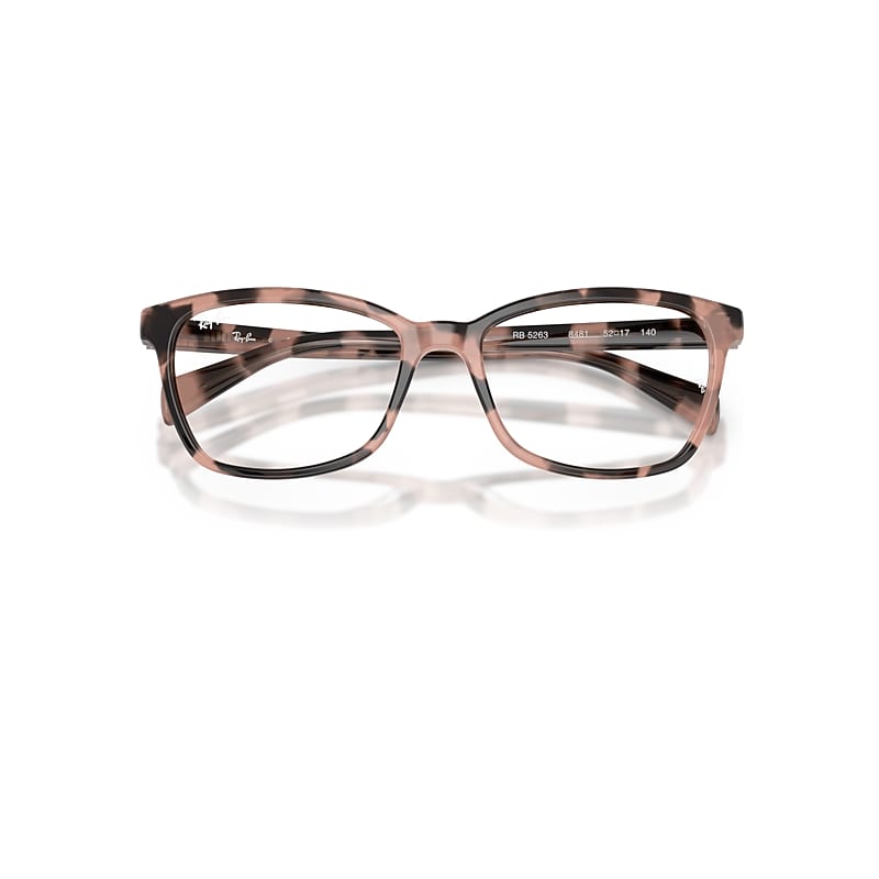 Ray-Ban Rb5362 Optics Optical Opal Pink Havana Frame Clear Lenses Polarized 52-17