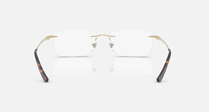 RB8781D TITANIUM OPTICS Eyeglasses with Light Gold and Clear (56