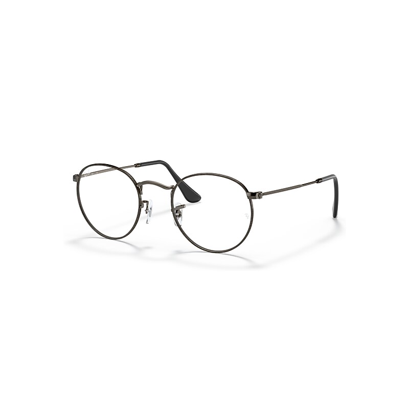 Ray-Ban Eyeglasses Round Metal Optics - Gunmetal Frame Clear Lenses 50-21, RB3447V - Image 1