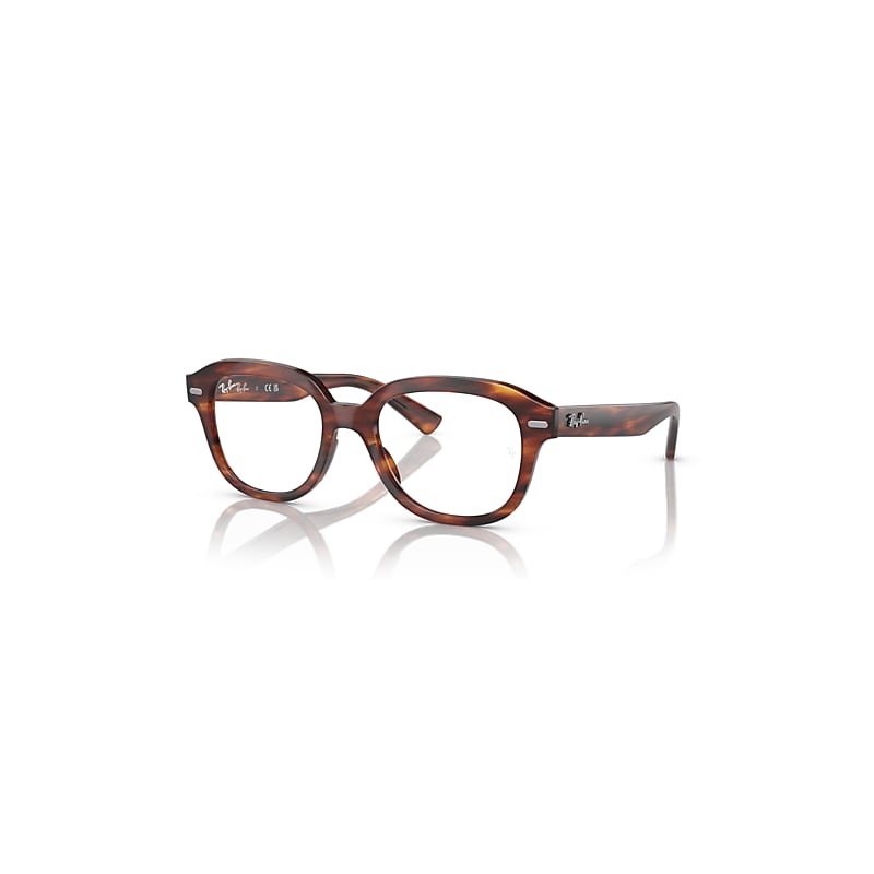Ray-Ban Eyeglasses  Erik Optics - Striped Havana Frame Clear Lenses Polarized 51-19, RX7215