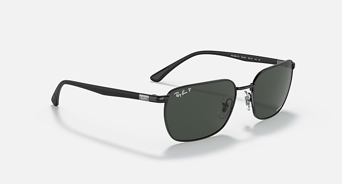 RB3684 POLARIZED+ LENSES Sunglasses in Black and Dark Grey