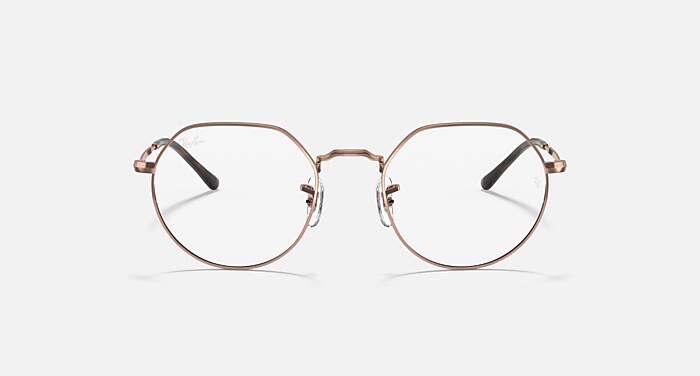 未使用/デモレンズ付✨Ray-Ban メガネ JACK RB6465F 2509 Jack Optics Polarized Eyeglasses in Copper Frame and Clear Lenses