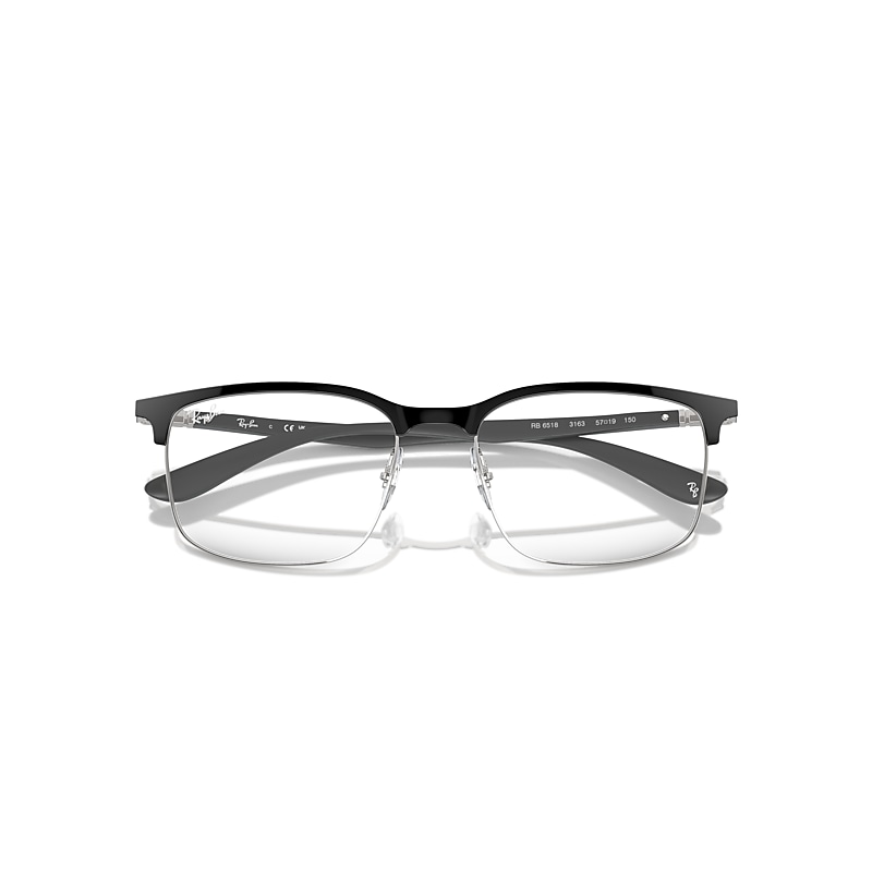 Ray-Ban Rb6518 Optics Optical Sand Grey Frame Clear Lenses Polarized 55-19