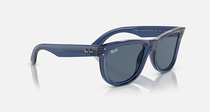 【ほぼ未使用】レイバン WAYFARER REVERSE RBR05026F WAYFARER REVERSE Sunglasses in Transparent Navy Blue and Dark Blue
