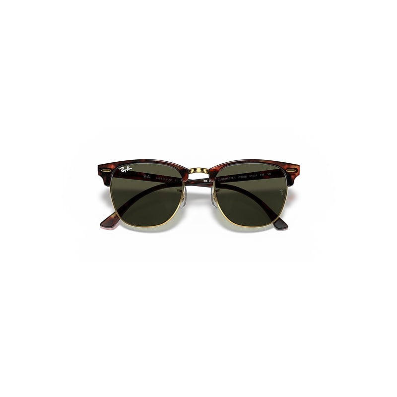 CLUBMASTER CLASSIC Sunglasses in Tortoise On Gold and G-15 Green