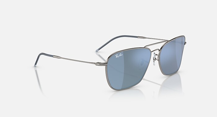 CARAVAN REVERSE Sunglasses in Gunmetal and Light Blue - RBR0102S