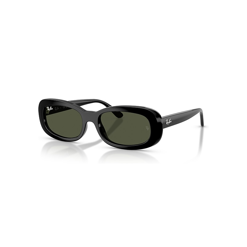 Ray - Ban Green Woman Rb2221 901/31 Sunglasses Acetate Black Round Normal - Image 6