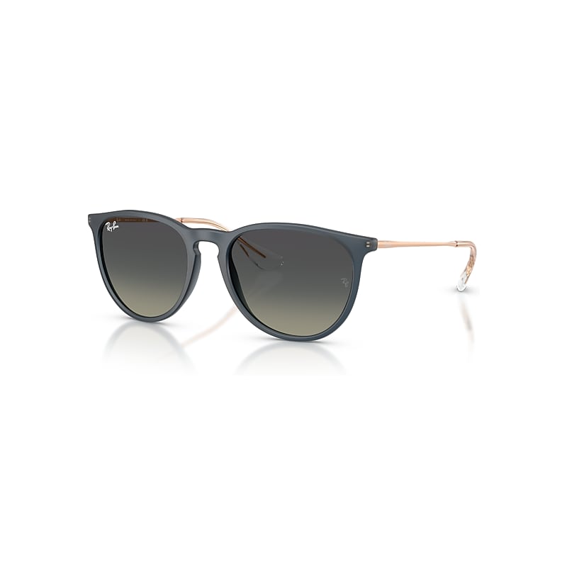 Ray-Ban Women's Blue Round Polished Rubber Gradient Grey Rb4171 Erika - Image 7