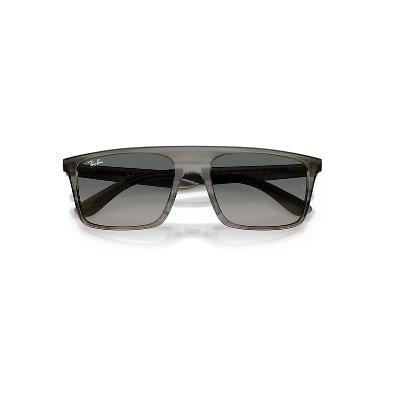 Ray-Ban Rb2222 Sunglasses Striped Grey Frame Grey Lenses 57-20