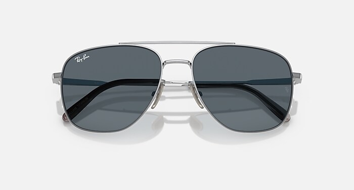 WILLIAM TITANIUM Sunglasses in Silver and Blue - RB8097 | Ray-Ban® US