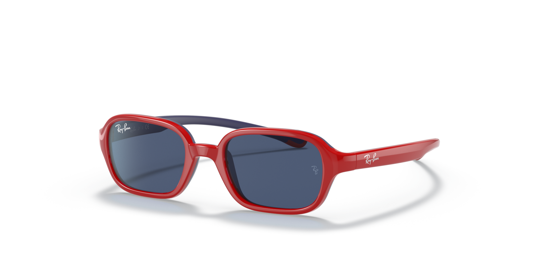 Ray-Ban Rb9074s Kids Lunettes De Soleil - Monture Rouge Sur Caoutchouc Bleu Verres Bleu 39-16 75 €