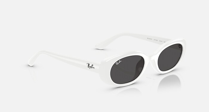 Ray-Ban White Oversized Round Sunglasses with Dark Lenses Ray-Ban RX2180V Clear/Black Eyeglasses | Includes FREE Rx Lenses main image 3