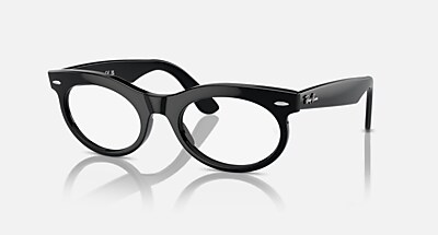 WAYFARER OVAL OPTICS Eyeglasses with Striped Havana and Clear (53