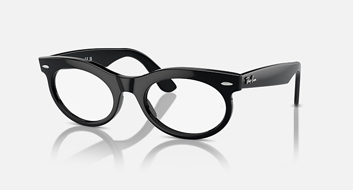 WAYFARER OVAL OPTICS Eyeglasses with Black and Clear (50-22