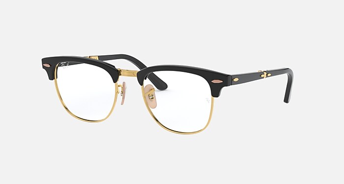 CLUBMASTER FOLDING OPTICS Polarized Eyeglasses with Black and