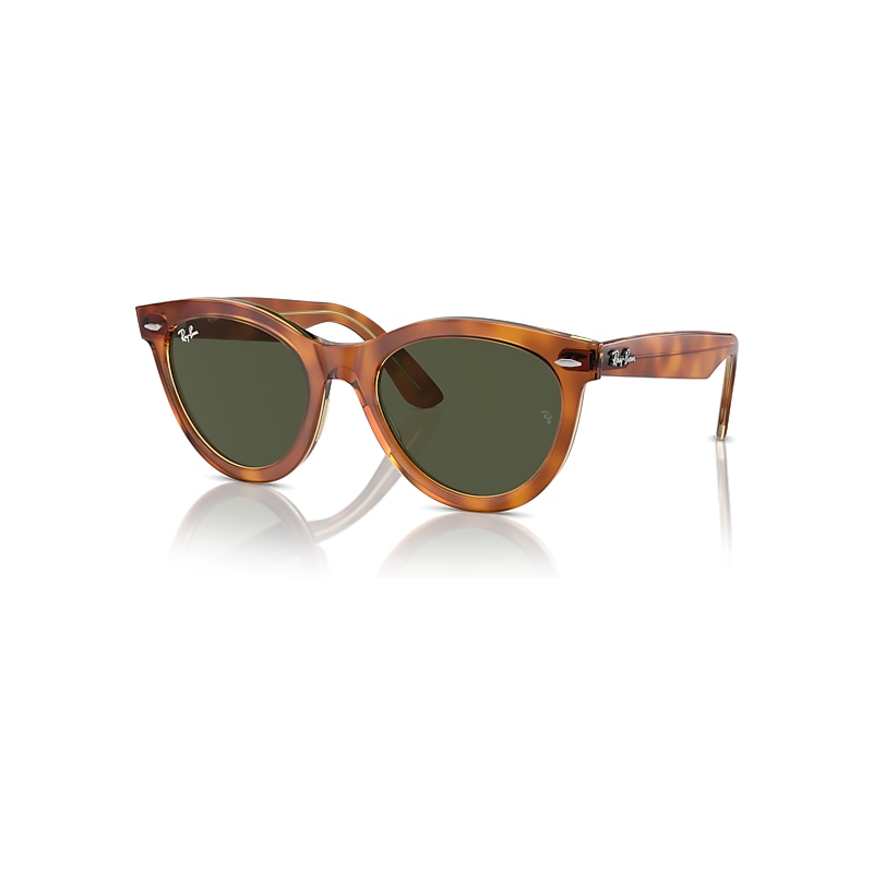 Ray-Ban Wayfarer Way Women's Day Limited Gafas De Sol Havana Sobre Marrón Transparente Montura Verde Lentes 51-21