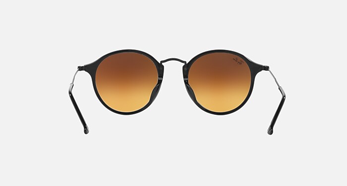 ROUND FLECK FLASH LENSES GRADIENT Sunglasses in Black and Blue