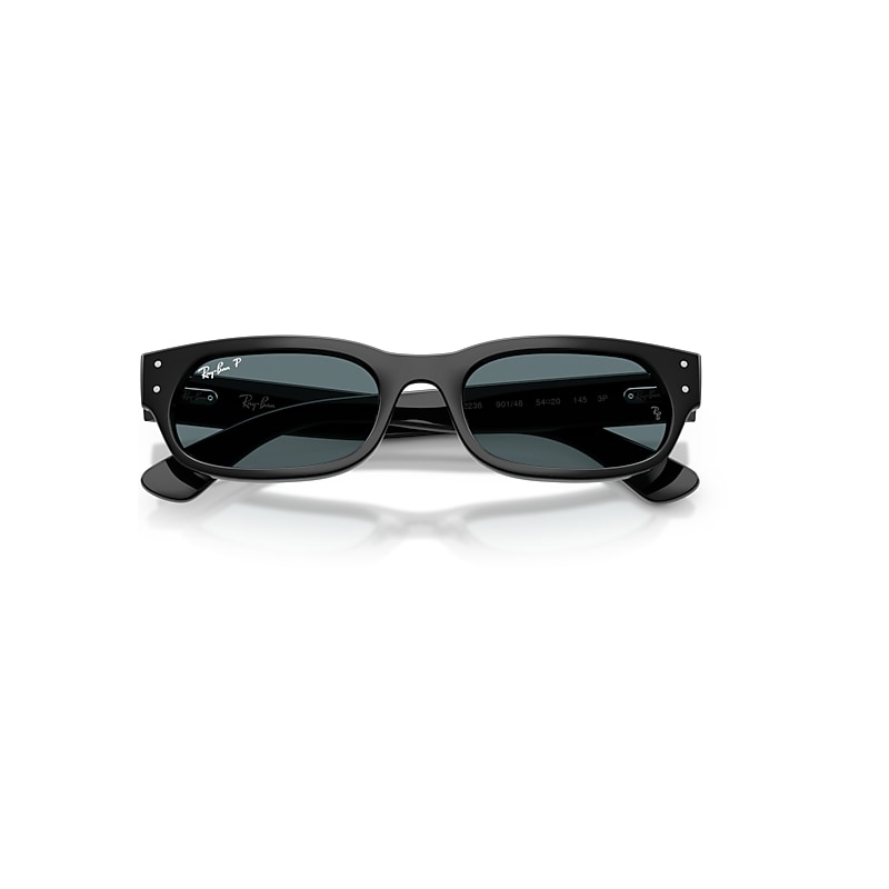 Ray-Ban Rb2236 Sunglasses Black Frame Blue Lenses Polarized 54-20