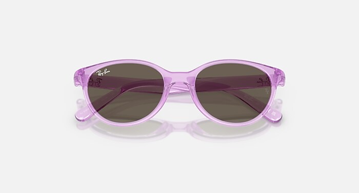RB9080S KIDS BIO-BASED Sunglasses in Transparent Violet and Brown