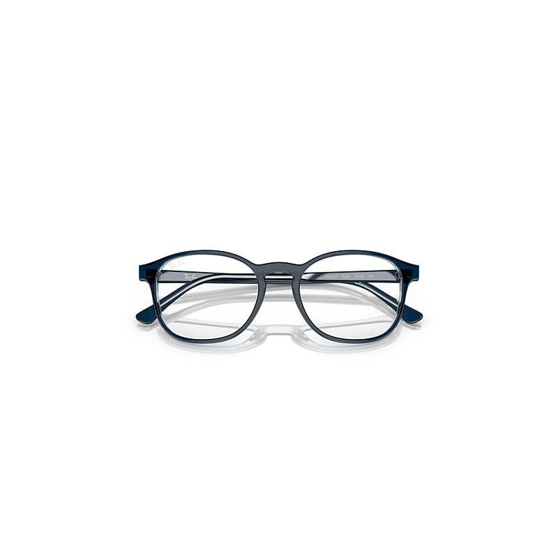 Ray-Ban Eyeglasses Blue On Transparent Blue Frame Lenses Polarized 50-19