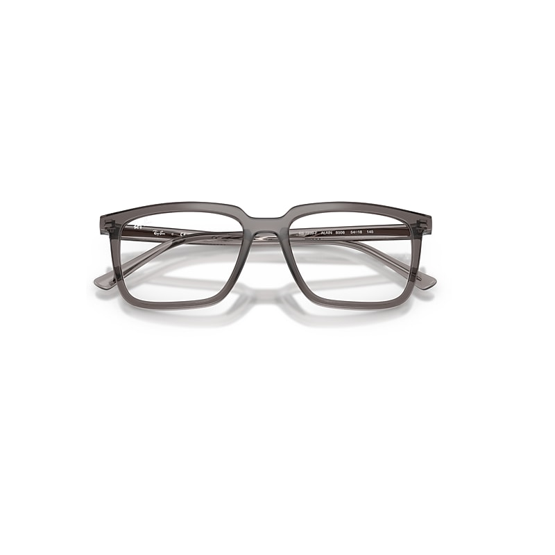Ray-Ban Alain Optics Optical Transparent Grey Frame Clear Lenses Polarized 52-18