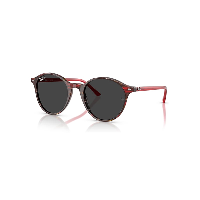 Ray-Ban Sunglasses   - Transparent Red Frame Black Lenses Polarized 53-21, RB2230