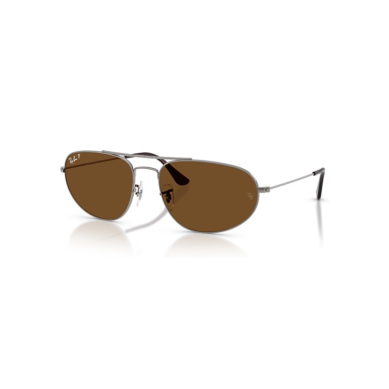 Ray-Ban Explorer Iv Gafas De Sol Gunmetal Montura Marrón Lentes Polarizado 62-18, RB3945