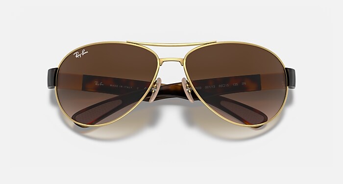 RB3509 Sunglasses in Arista Gold and Brown Gradient Dark Brown (63