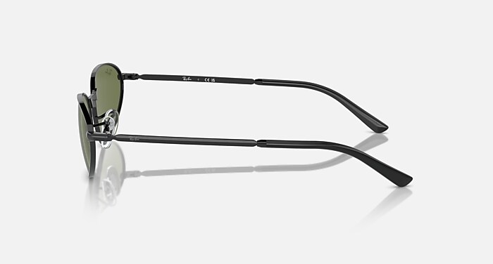 RB3734 Sunglasses in Black and Dark Green (56-18) - RB3734 | Ray